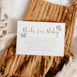 Sweet Gold Butterfly Babydusche buchen Begleitkarte