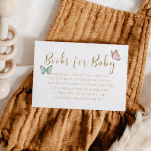 Sweet Gold Butterfly Babydusche buchen Begleitkarte