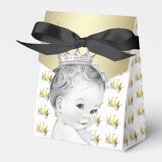 Sweet Gold Prince Baby Dusche Geschenkschachtel (Vorderseite)
