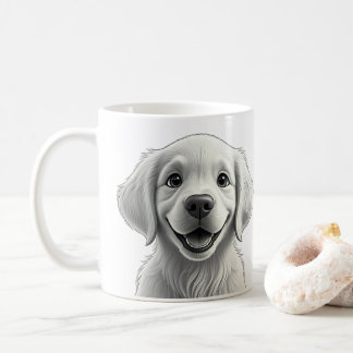 Sweet Golden Joy: Pixar-Style Puppy Friends Kaffeetasse