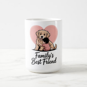 Sweet Golden Retriever Dog "Family's Best Friend" Kaffeetasse