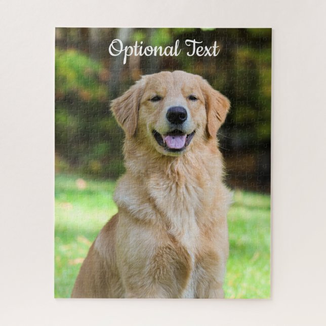 Sweet Golden Retriever Dog Puzzle (Vertikal)