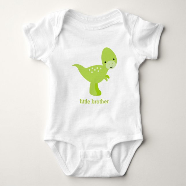 Sweet Green Baby Dinosaur Strampler (Vorderseite)