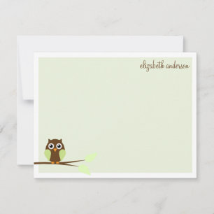 Sweet Green Owl Flat Vielen Dank Karten