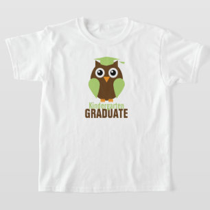 Sweet Green Owl Kindergarten T-Shirt