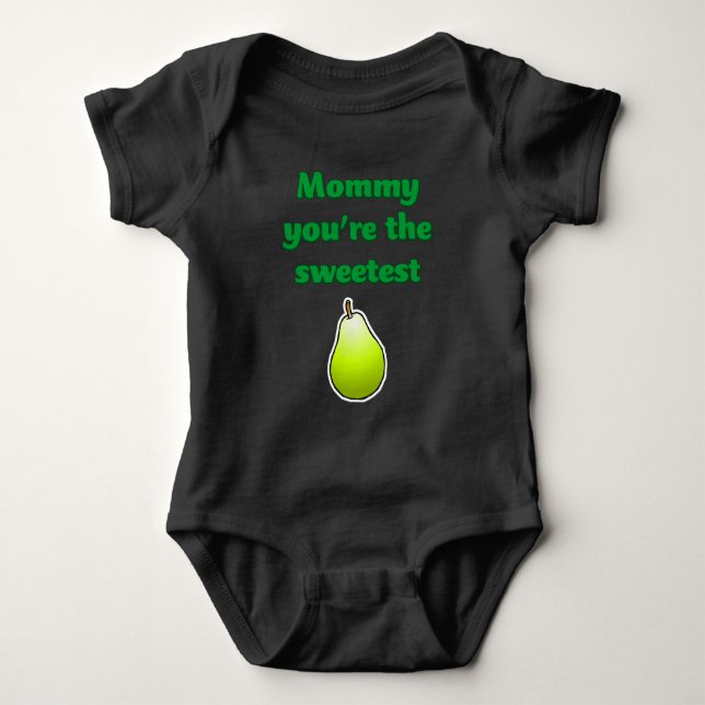 Sweet Green Pear Baby Strampler (Vorderseite)