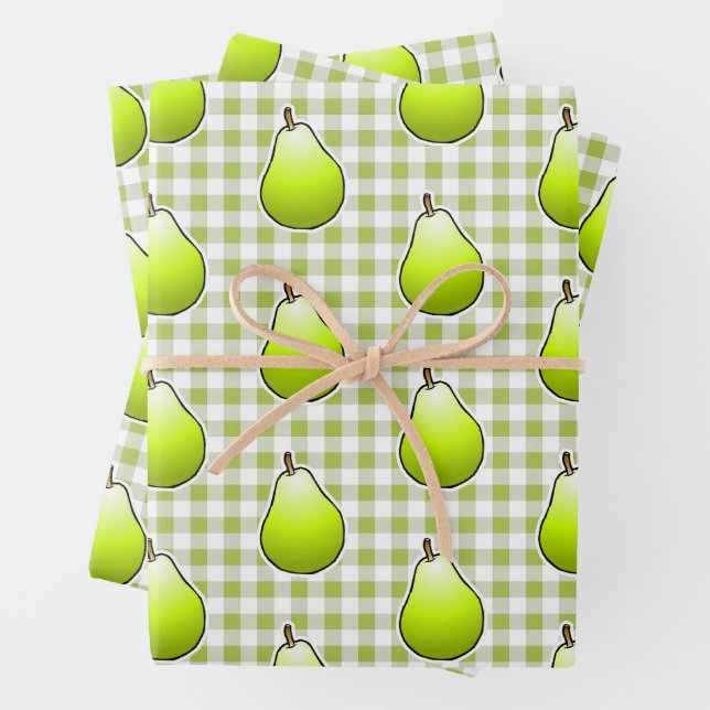 Sweet Green Pear Geschenkpapier Set (Beispiel)