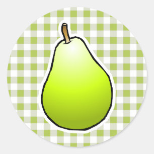 Sweet Green Pear Runder Aufkleber