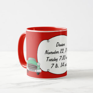Sweet Green Retro Car Baby Boy Geschenke Tasse