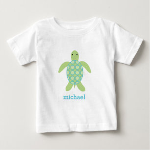 Sweet Green und Blue Baby Turtle Baby T-shirt