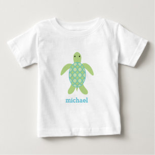Sweet Green und Blue Baby Turtle T-shirt
