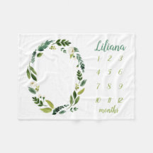 Sweet Greenery Baby Name Monthly Meilenstein Foto