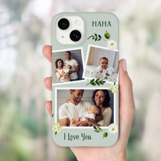 Sweet Greenery Mama Custom Foto Gift Case-Mate iPhone Hülle (Von Creator hochgeladen)