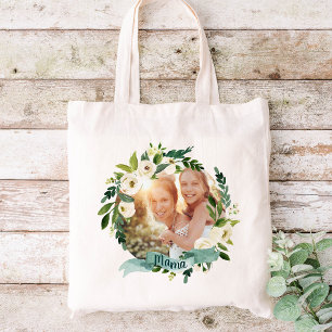 Sweet Greenery Wreath Mama Foto Tragetasche