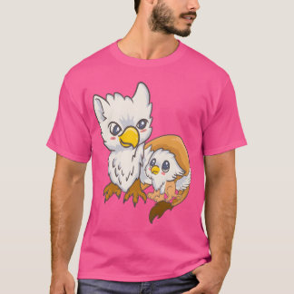 Sweet Griffin Family Birds Kawaii Anime Japanese r T-Shirt