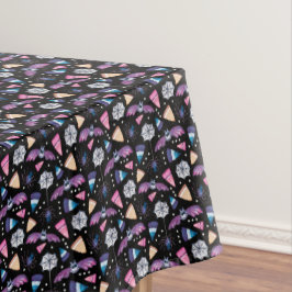 Sweet Halloween Bats Spiders & Candy Corn auf Blac Tischdecke