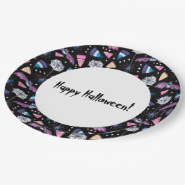 Sweet Halloween-Black-Party-Teller Pappteller