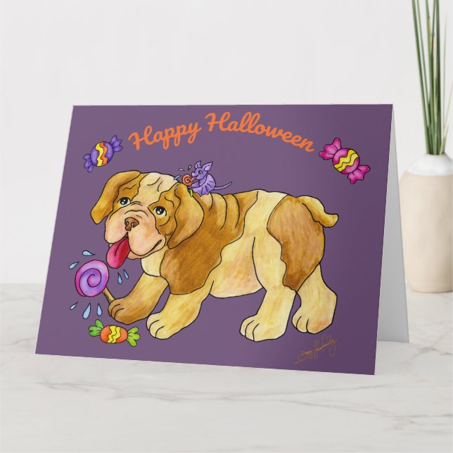 Sweet Halloween Puppy Karte (Vorderseite)