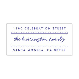 Sweet handgeschriebene Rücksendeadresse von Famili Permastempel