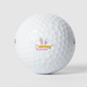 Sweet Happy Hunny Bunny Honey Rabbit Art Golfball