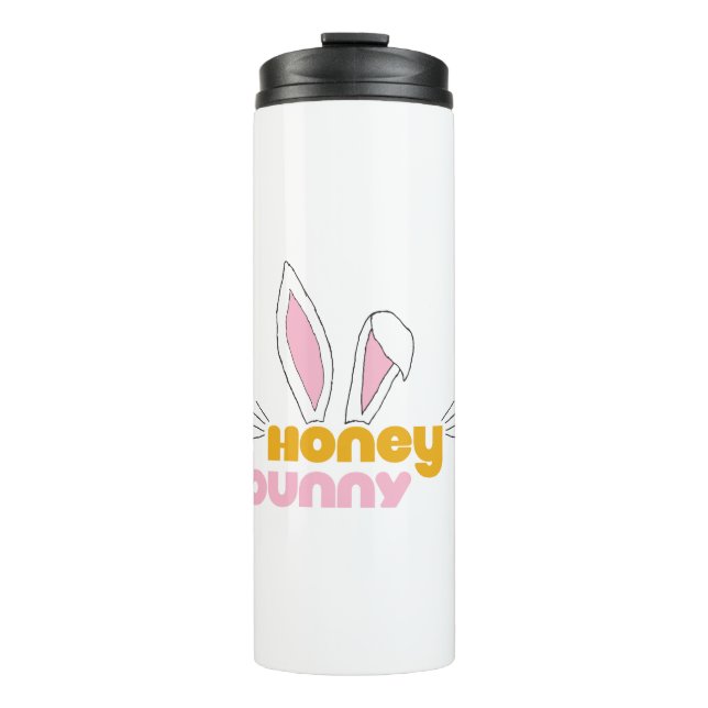 Sweet Happy Hunny Bunny Honey Rabbit Art Thermosbecher (Vorderseite)
