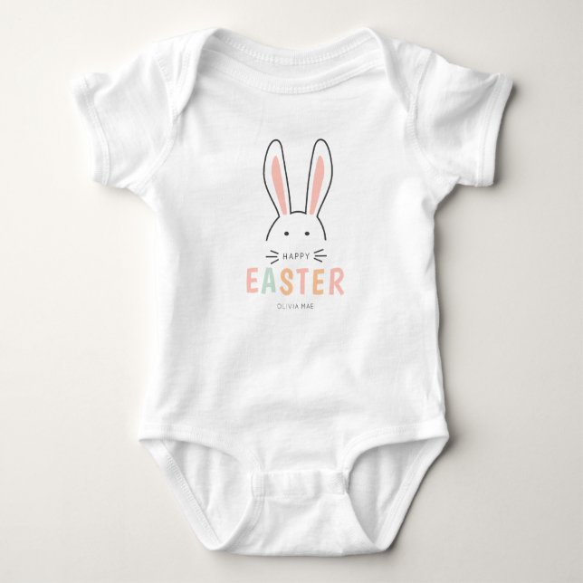Sweet Happy Oaster Bunny Baby Bodysuit Baby Strampler (Vorderseite)