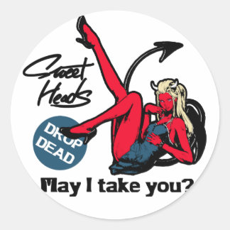 SWEET HEADS #HG RUNDER AUFKLEBER