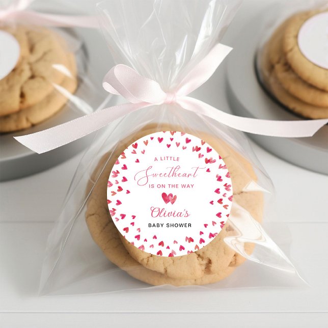 Sweet Heart Baby Dusche Runder Aufkleber (Von Creator hochgeladen)