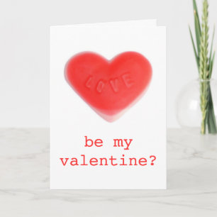 Sweet Heart 'be my valentine?' Kartenportrait Feiertagskarte