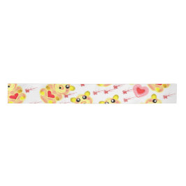 Sweet Heart Bear Nursery Pattern Satinband