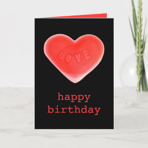 Sweet Heart Black 'Happy Geburtday' Kartenportrait Karte