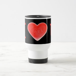 Sweet Heart Black "I Liebe U" Reiseschleim Reisebecher