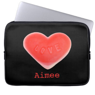 Sweet Heart Black 'Name' 13" Notebook-Hülle Laptopschutzhülle
