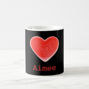 Sweet Heart Black 'Name' Tasse