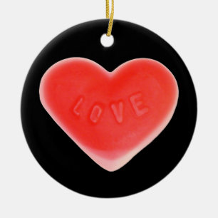 Sweet Heart Black Ornament