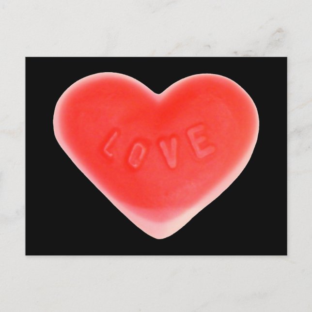 Sweet Heart Black Postcard Postkarte (Vorderseite)