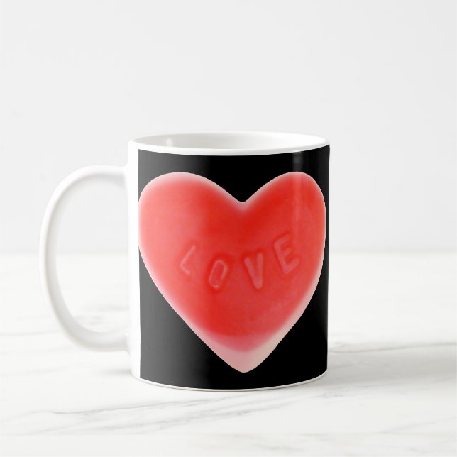 Sweet Heart Black 'Your Text' Tasse (Links)