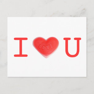 Sweet Heart 'I Liebe U' Postkarte