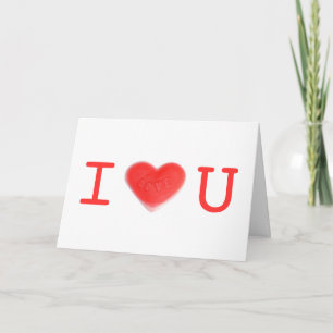 Sweet Heart "I Liebe U "Valentine's Day card Feiertagskarte