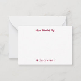 Sweet Heart Liebe Muster Rosa Valentinstag Mitteilungskarte