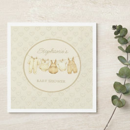 Sweet Heart Pattern Baby Shower Serviette