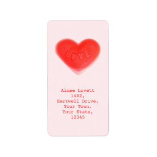 Sweet Heart Pink Adressenportrait Adressaufkleber