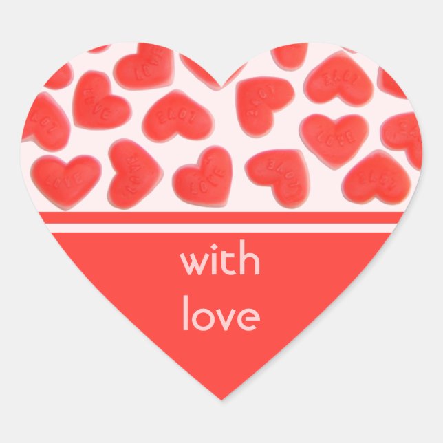 Sweet Heart Pink mit Liebe Aufkleber (Vorderseite)