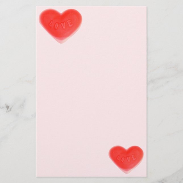Sweet Heart Pink Schreibwaren Briefpapier (Vorderseite)
