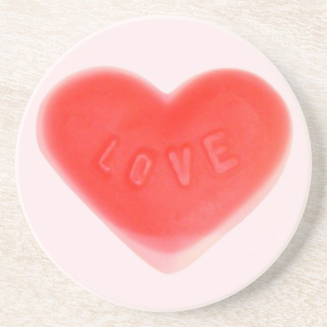 Sweet Heart Pink Untersetzer rund (Vorne)