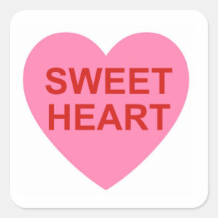 Sweet Heart Pink Valentine's Day Aufkleber