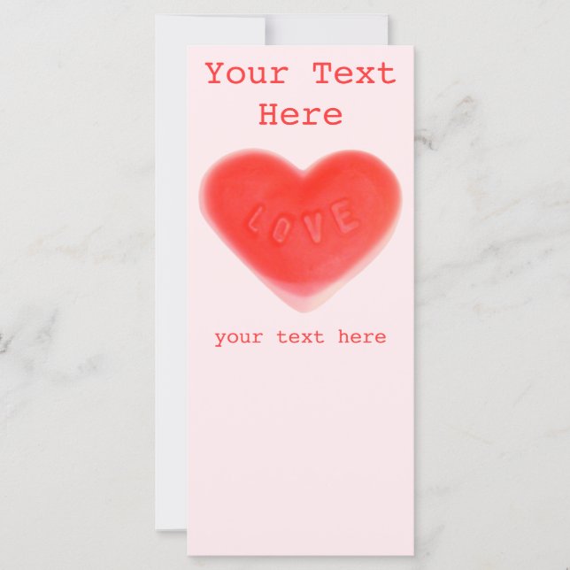 Sweet Heart Pink "Your Text"-Rack-Karte (Vorderseite)