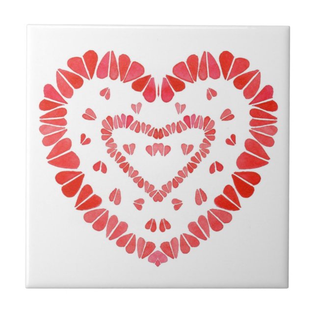 SWEET HEARTS 4.25" Square Keramik Tile Fliese (Vorderseite)