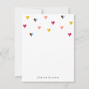 Sweet Hearts A2 Stationery - Multi Color Mitteilungskarte