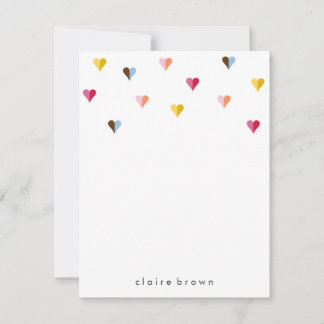 Sweet Hearts A2 Stationery - Multi Color Mitteilungskarte